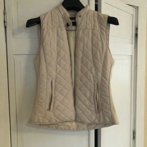 Zara ivory/white quilted vest